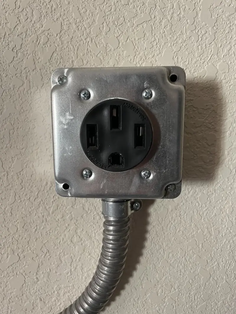 NEMA 14-50 outlet installed for Electrical Panel Upgrade in Decorah